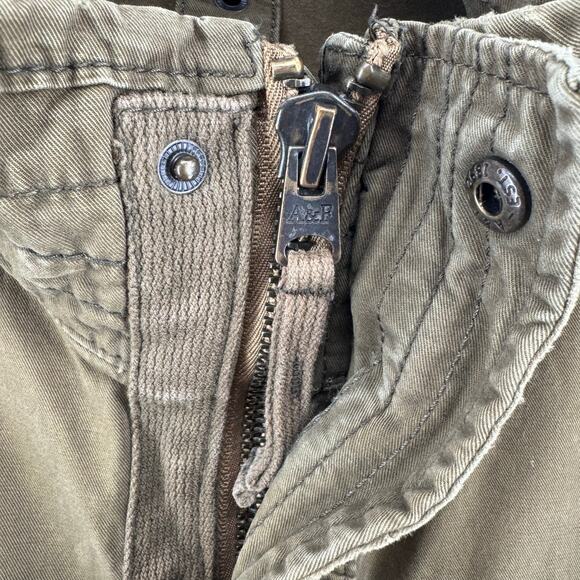 Abercrombie Fitch Military Jacket Womens L? No Size Tag Green Utility Full Zip - Picture 6 of 15